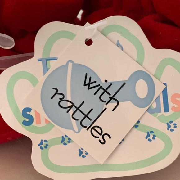 BABY DEER CHRISTMAS SANTA CLAUS BOOTIES THAT RATTLE SIZE 12-18 MONTHS NEW - Picture 4 of 9